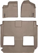 Килимки Weathertech Beige для Chrysler Town & Country (mkV); Dodge Grand Caravan (mkV); Lancia Voyager (mkI) 2007-2011 (2 ряд - два Stow & Go сидіння)(1-2-3 ряд) (WT 451411-451414) - изображение 1