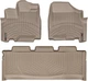 Килимки Weathertech Beige для Honda Odyssey (mkIII)(RL3/4) 2004-2010 (1 ряд - роздільний)(1-2 ряд) (WT 453141-450492) - изображение 1