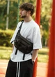 Чоловіча сумка бананка Sambag Dynamicdart чорна 38 × 21 × 7 см (80411001m) - зображення 1