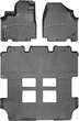 Килимки Weathertech Black для Honda Odyssey (mkIV)(RL5) 2010-2017 (1 ряд - роздільний)(1-2-3 ряд) (WT 443411-443412) - изображение 1