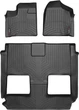 Килимки Weathertech Black для Chrysler Town & Country (mkV); Dodge Grand Caravan (mkV); Lancia Voyager (mkI) 2007-2011 (2 ряд - два Stow & Go сидіння)(1-2-3 ряд) (WT 441411-441414) - изображение 1