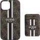 Панель Guess 4G Stripes with MagSafe Wallet для Apple iPhone 15 Brown (GUBPHCP15SP4RPSW) - зображення 4