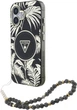 Etui Guess Palm Trees Triangle With Pearl Strap MagSafe do Apple iPhone 16 Black (GUHMP16SHPCTPLSK) - obraz 1