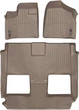 Килимки Weathertech Beige для Chrysler Town & Country (mkV); Dodge Grand Caravan (mkV) 2012-2020 (з консоллю)(2 ряд - два Stow & Go сидіння)(1-2-3 ряд) (WT 454211-451414) - изображение 1