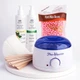 Набір для депіляції, воскоплав банковий Pro Wax White, Віск, Шпателі, засіб До та Після депіляції - зображення 1