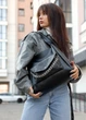 Женская сумка Sambag HOBO BLISS Черная 34 х 31 х 12 см (53453070) - изображение 2
