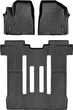Килимки Weathertech Black для Kia Carnival/Sedona (mkIII)(1-2-3 row)(2 row Removable Centre Seat)(no rear entertainment system) 2015→ (WT 447091-447092) - зображення 1