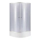 Lidz Latwa SC90x90.SAT.MID.GR Душевая кабина полукруглая, стекло тон. 4 мм + Lidz Душевой поддон KAPIELKA ST90x90x26, с панелью - изображение 1