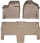Килимки Weathertech Beige для Chrysler Grand Voyager (mkV); Volkswagen Routan (mkI) 2011-2016 (з супер консоллю)(2 ряд - 2 luxury місця)(1-2 ряд) (WT 454211-451412) - изображение 1