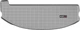 Килимок Weathertech Grey для Hyundai Grand Santa Fe (mkIII)(trunk behind 3 row) 2013-2018 (WT 42609) - зображення 1