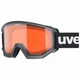 Гірськолижна маска UVEX Athletic LGL Black DL Orange-Clear (S2) - зображення 1