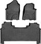 Килимки Weathertech Black для Dodge Ram (mkV) 2019→ (Crew Cab)(1 ряд - 2 місця)(зі сховищем під 2 поряд) (WT 4414281-4414283) - изображение 1