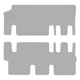 Двошарові килимки Sotra Premium Grey для Volkswagen Caravelle (T5-T6)(одні розсувні двері)(2-3 ряд) 2003-2024 (ST 90540-PR-Grey) - изображение 1