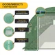 Усиленная теплица LEOBRO оцинкованная сталь 36 м² зеленая (701689) - изображение 4