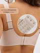 Бюстгальтер 5XL (100F, 105C, 105D, 105E) Free Bra Эластичный бесшовный анатомический лиф широкие бретели без косточек Бежевый 582734182 - изображение 6