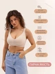 Бюстгальтер 5XL (100F, 105C, 105D, 105E) Free Bra Эластичный бесшовный анатомический лиф широкие бретели без косточек Бежевый 582734182 - изображение 7