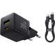 Сетевое зарядное устройство Baseus Palm Fast Charger Type-C+USB 30W With Cable Type-C to Type-C Black (P1011160A113-01) - изображение 1