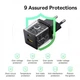 Мережевий зарядний пристрій Baseus Palm Fast Charger Type-C+USB 20W With Cable Type-C to Type-C Black (P10111608113-01) - зображення 10