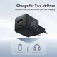 Мережевий зарядний пристрій Baseus Palm Fast Charger Type-C+USB 20W With Cable Type-C to Type-C Black (P10111608113-01) - зображення 11