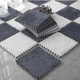 Плюшевый напольный коврик-пазл для малышей мягкий мат для игр и ползания 30×30 см 10 шт бело-серый - изображение 9