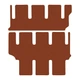 Двошарові килимки Sotra Premium Terracotta для Volkswagen Multivan (T5-T6)(одні розсувні двері)(2-3 ряд) 2003-2024 (ST 90670-PR-Terra) - изображение 1