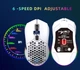 Мышь беспроводная HXSJ Т28 с аккумулятором и RGB подсветкой 2,4G+Bluetooth White - изображение 3