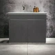 Пластиковая подвесная тумба Mikola-M HPL 3190 mat 50 см - изображение 3