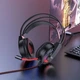 Игровые геймерские наушники Hoco Gaming W105 с микрофоном и LED RGB подсветкой красные - изображение 5