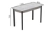 Стол кухонный Ferrum-decor Бенита 75x120x80 Черный ДСП Бетон 16мм (BEN0021) - изображение 3