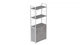 Этажерка 3/60 Ferrum-decor Серии Конект с тумбой 144x60x28 Белый ДСП Бетон (FD1034) - изображение 1