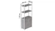 Этажерка 3/60 Ferrum-decor Серии Конект с тумбой 144x60x28 Белый ДСП Бетон (FD1034) - изображение 2