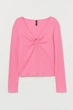 Топ с длинным рукавом H&M 7681470 M Розовый (2030000230211) - изображение 1