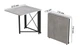 Стол-книжка трансформер Орион 1 Ferrum-decor 750x810x730 Черный металл ДСП Бетон 16 мм (ORI107) - изображение 2