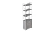 Этажерка 4/60 Ferrum-decor Серии Конект с тумбой 179x60x28 Белый ДСП Бетон (FD1076) - изображение 1