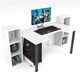 Геймерський ігровий стіл ZEUS™ GAMER-5 білий - зображення 1