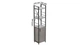 Этажерка 3/34 Ferrum-decor Серии Конект с тумбой 144x34x28 Черный ДСП Бетон (FD1006) - изображение 2