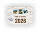 Календар настінний Vivay 2026 Time to travel А4 30x20 см Різнокольоровий (hub_6mmqh8) - зображення 1