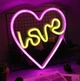 Настенный неоновый светильник ночник Love Сердце розовый Angel - изображение 1