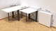 Стол-книжка трансформер Орион 2 Ferrum-decor 750x1520x730 Черный металл ДСП Белый 16 мм (ORI201) - изображение 2