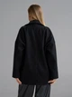 Жіноче двобортне пальто-кардиган на ґудзиках ISSA PLUS XL Чорний (issa1552265) - изображение 3