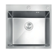 Кухонная мийка Mixxus 500×500 мм, товщина 3,0/0,8 мм, DECOR Nano-Silver, із нержавіючої сталі, з дозатором та кошиком - зображення 1