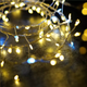 LED гірлянда новорічна Роса плетена 300LED 3м колір Теплий Білий 8 режимів від 220В та USB з пультом ДУ - зображення 6