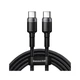 Дата кабель USB-C to USB-C 2.0m 100W 5A black-grey Baseus (CATKLF-ALG1) (352302) - изображение 1