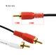 Кабель тюльпанів 2xRCA до 2xRCA 3 м позолочений для мультимедіа - зображення 4