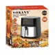 Многофункциональная мультипечь аэрофритюрница 7л Sokany SK 10048 1800W Аэрогриль безмасляная для приготовления без масла с сенсорным управлением Серебристый с черным - изображение 2