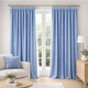 Комплект штор 2 шт 150х260 см, Soft Velvet Lux штори, гардини, портьєри на шторній тасьмі V-34 блакитна - зображення 1