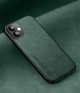 Кожаный чехол XnE iPhone 12 с металлической вставкой Green (36160-08) - изображение 1