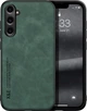 Шкіряний чохол XnE Samsung Galaxy S23 FE S711 з металевою вставкою Green (38246-08) - зображення 2