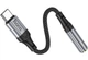 Переходник адаптер Hoco LS36 аудио конвертер Type-C to Jack 3.5 AUX (F) 0.12m - Black - изображение 3