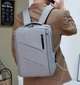 Рюкзак городской для ноутбука 15.6″, водостойкий, с USB-портом Серый ( код: IBN051S ) - изображение 8